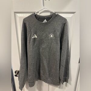 Adidas 128th Boston Marathon 2024 Crewneck Sweatshirt XL Gray Bank of America
